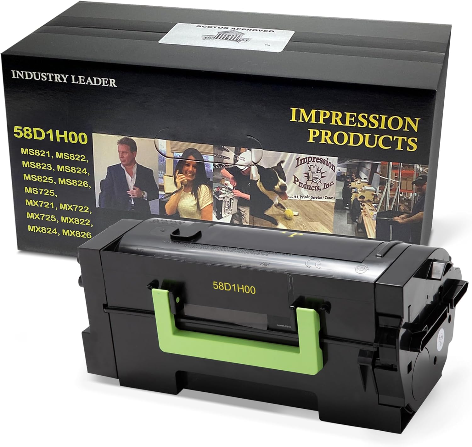 IMPRESSION PRODUCTS High-Yield Toner Cartridge 58D1H00 – 15,000-Page Yield – Compatible with Lexmark MS821, MS822, MS823, MS824, MS825, MS826, MX721, MX722, MX725, MX822, MX824, MX826