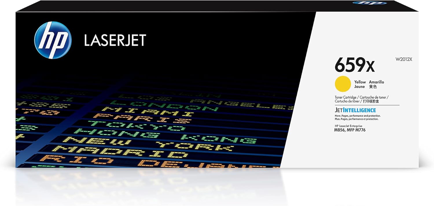 HP 659X Yellow High-Yield Toner Cartridge | Works Color Laserjet Enterprise M856, Color Laserjet Enterprise MFP M776 Series | W2012X