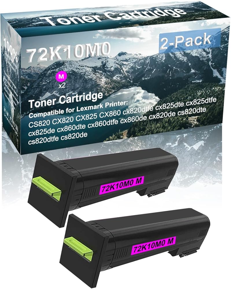 Credibility Store 2 Pack (Magenta) Compatible High Capacity Printer Toner Cartridge Replacement for 72K10M0 Laser Toner Cartridge use for cx825dtfe cx825de cx860de Printer