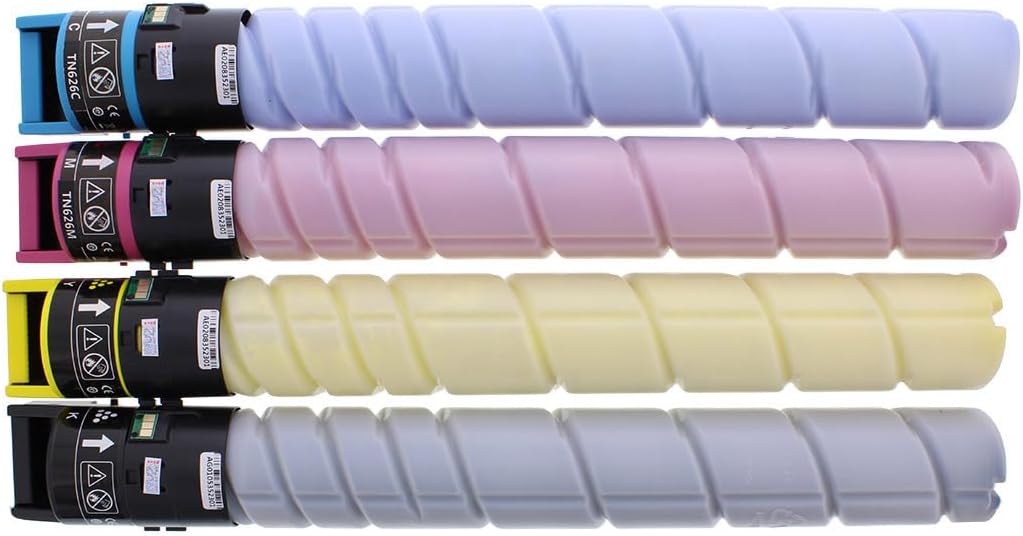 Office Joon TN626K, TN626Y, TN626C, TN626M 4-Pack Black, Cyan, Magenta, Yellow Toner Cartridge Compatible with Konica Minolta Bizhub C450i/C550i/C650i Series