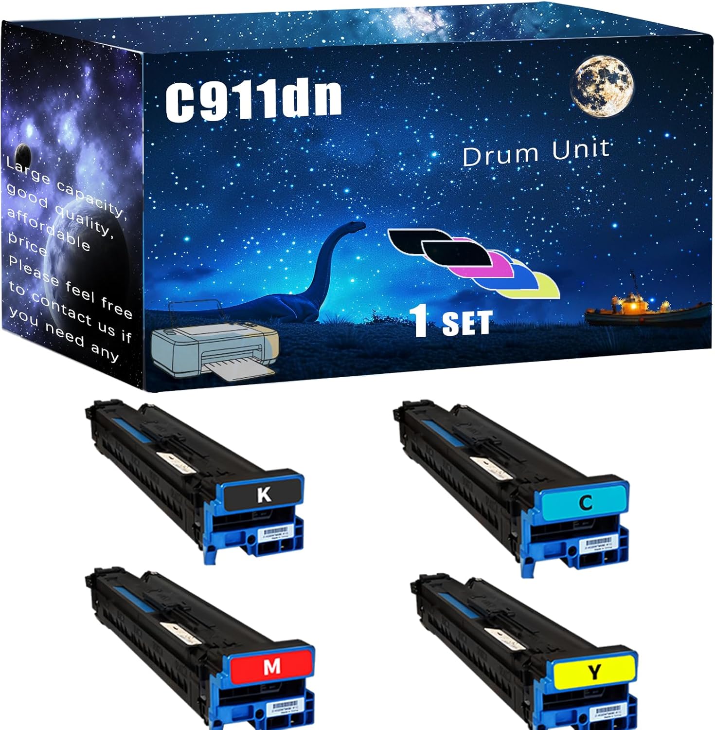 MUCQL C911dn Drum Unit Compatible for Okidata OKI C911 C911dn C931dn C941dn Printers,with Chip Large Printing Demands (Multicolor)