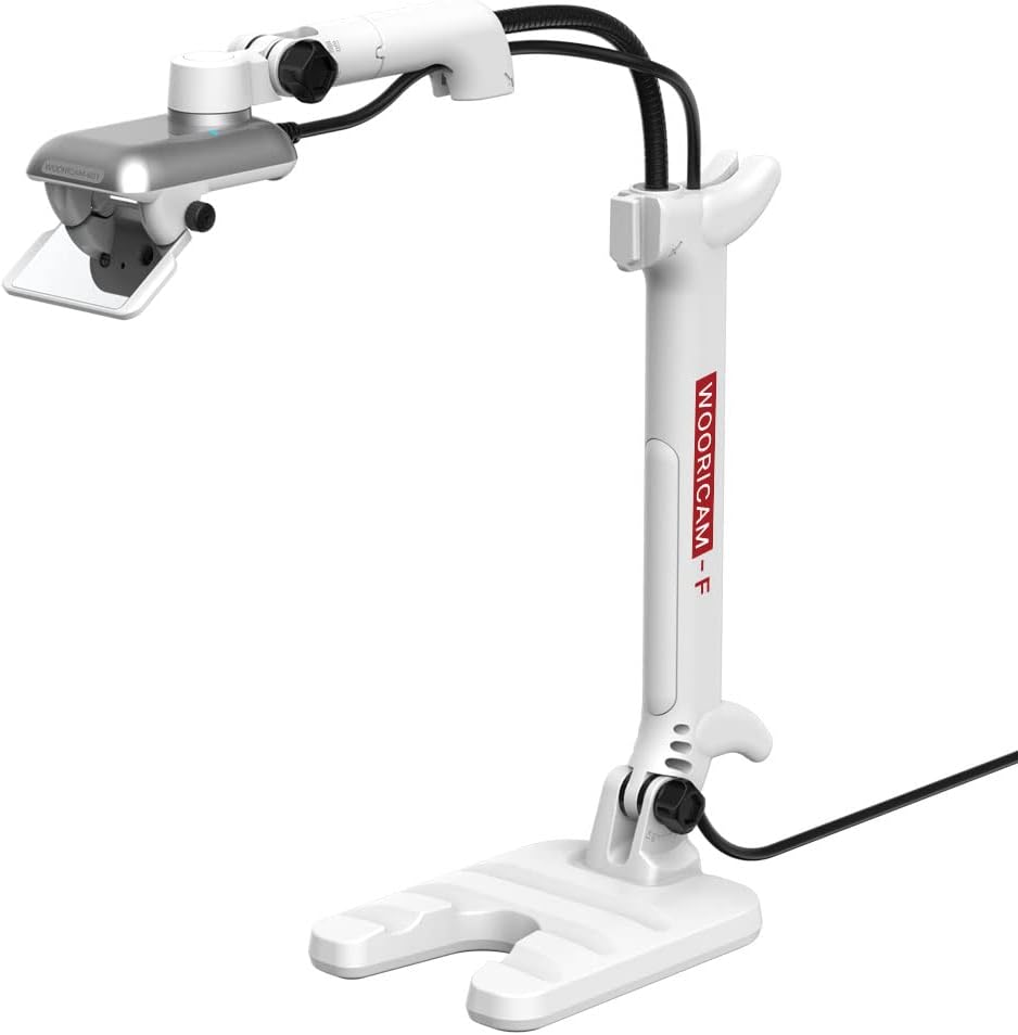 WOORICAM 401-F USB Document Camera & Webcam, 8MP Ultra HD, Auto Focus, Built-in Microphone, 3cm Close Shot, Online Teaching & Students Remote Learning.
