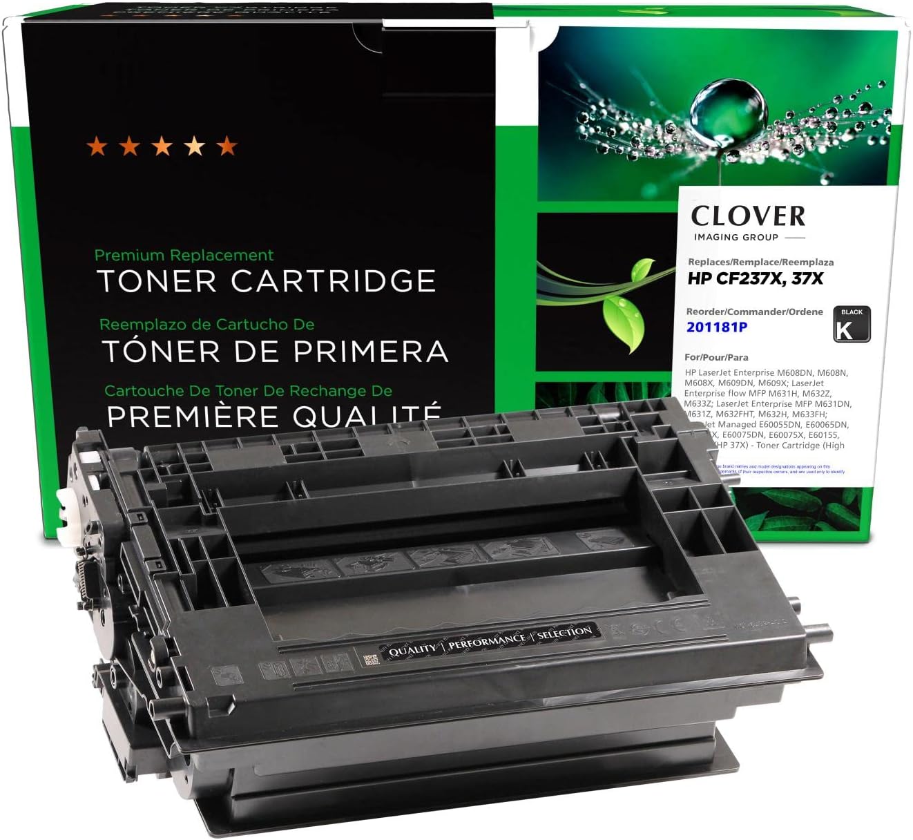Clover Remanufactured High Yield Toner Cartridge Replacement for HP 37X (CF237X) | Black