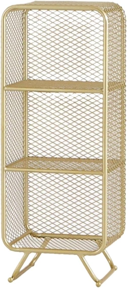 PSLYHTJ Book Shelf Storage Display Wrought Iron Bookshelf with Legs Nordic Grid Bookcase Storage Rack Storage Rack for Bedroom Living Room Home Office Bookshelve Storage Rack