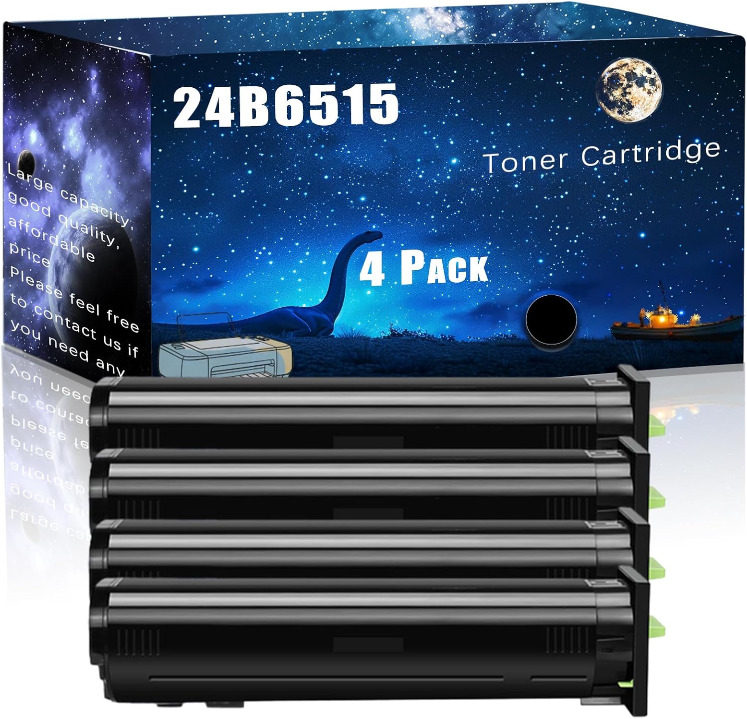 24B6515 Compatible Toner Cartridge Replacement for Lexmark High Yield Compatible XC8160 XC8160de XC8160dte Printers, Meet Printing Needs (4 Pack Black)