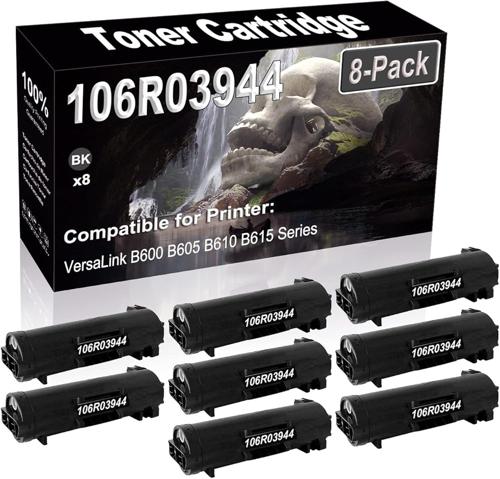 SINIYA 8-Pack (Black) Compatible High Yield 106R03944 Laser Printer Toner Cartridge use for VersaLink B600 B605 B610 B615 Printer