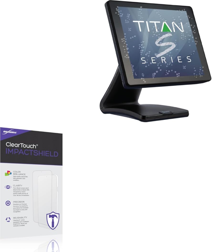 BoxWave Screen Protector Compatible with Sam4s Titan S560 PCAP Touch (15 in) - ClearTouch ImpactShield (2-Pack), Impenetrable Screen Protector Flexible Film