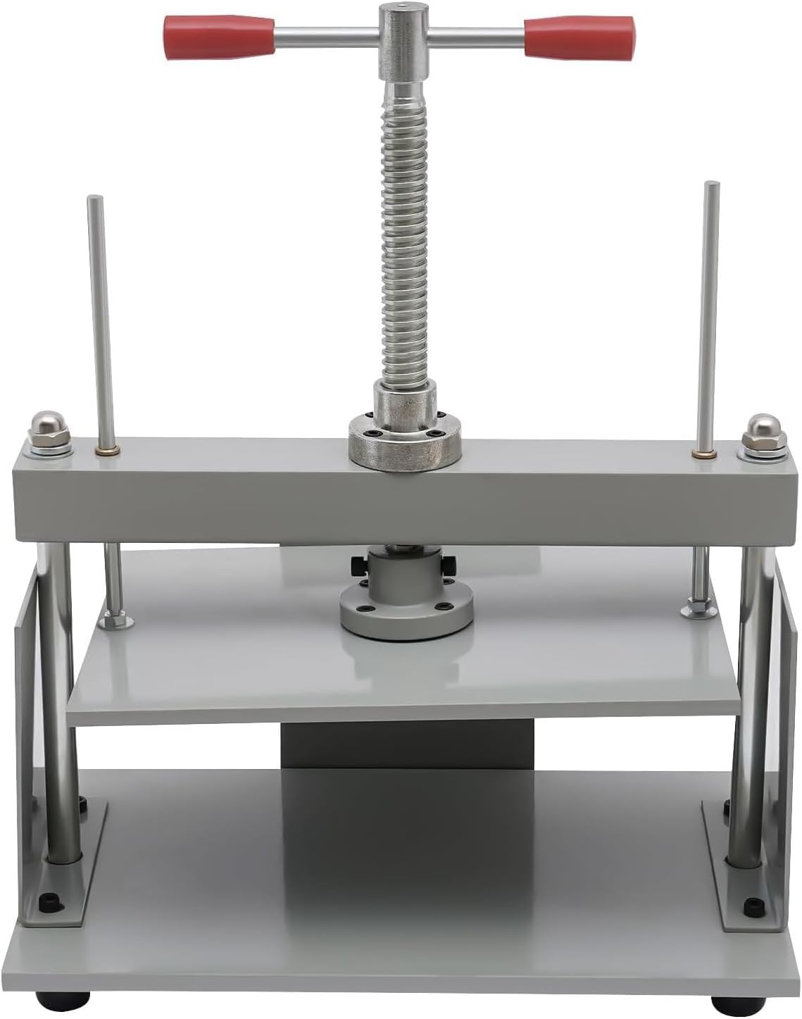 Kindevieft Manual Paper Press Machine, Book Flattening Machine, Hand Wheel Papers Flattening Machine, Flat Paper Press Bookbinding Paper Flattener for Express Orders, Stamps, Receipt,A5