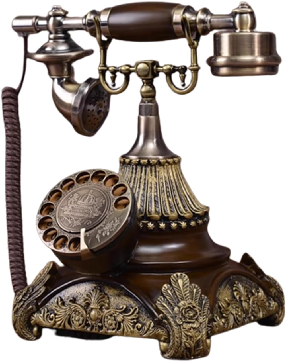 UIYOHSADG Retro Corded Landline Phone, Vintage Old Fashioned Classic Rotary Telephone, 1930's Antique Home Phone for Home Office Hotel Decor Gift