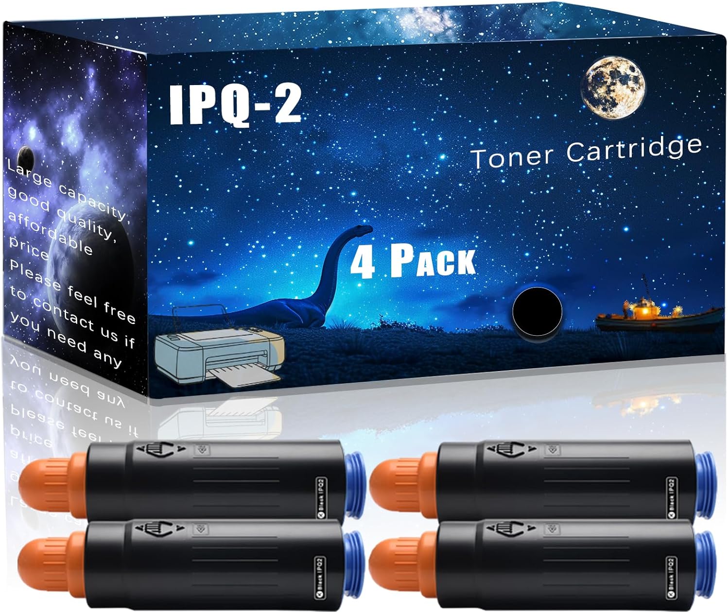 IPQ-2 Compatible Toner Cartridge Replacement for Canon High Yield Compatible imagePRESS C6011 C6011S C6011VP C6011VPS C7000VP Printers, Meet Printing Needs (4 Pack Black)