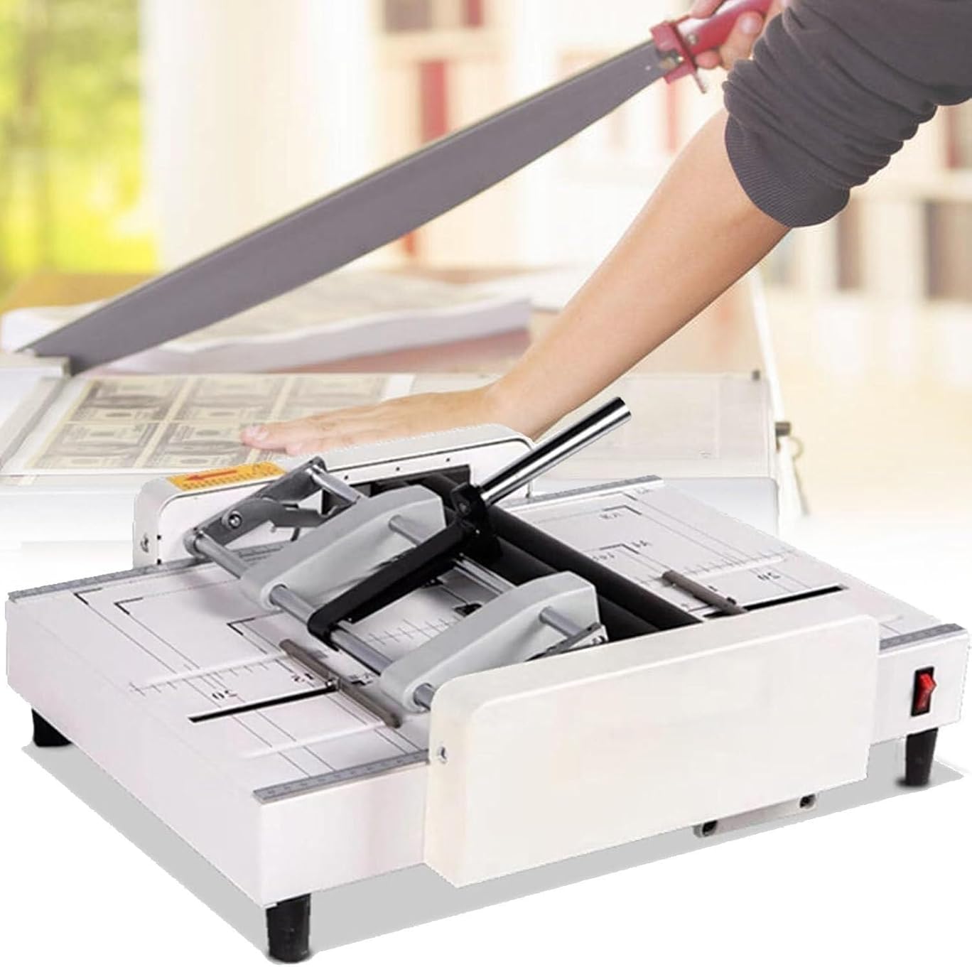 GGAHDSRH Automatic Book Folding Machine, Electric A3 Paper Book Stapler, Book Folding Speed: 200 Books/Hour, Binding Format is The Largest,