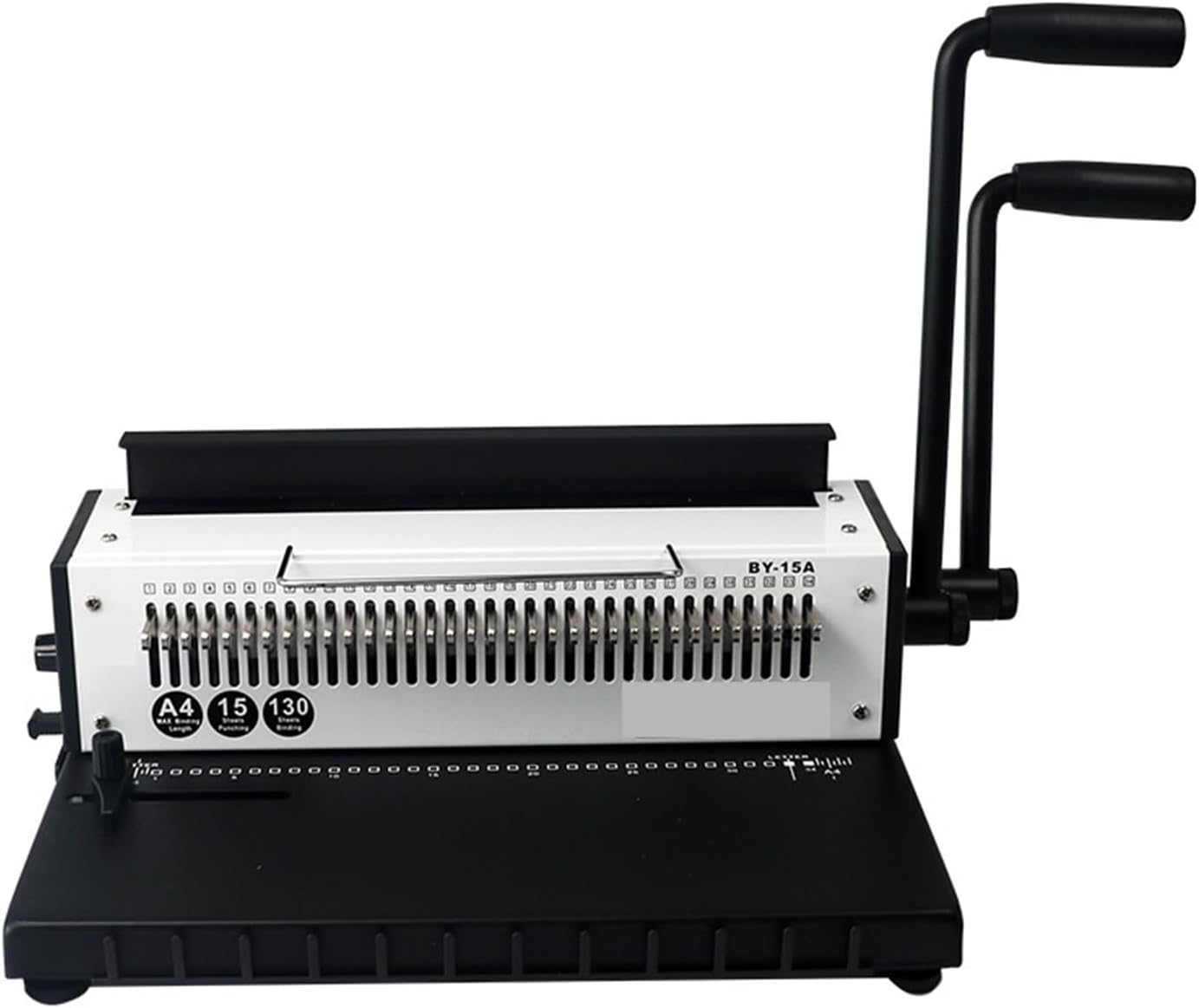 Binding Machine, Manual Spiral Binding Machine Metal 34 Hole Punching Square 4X4mm A4 Paper Binding Machine