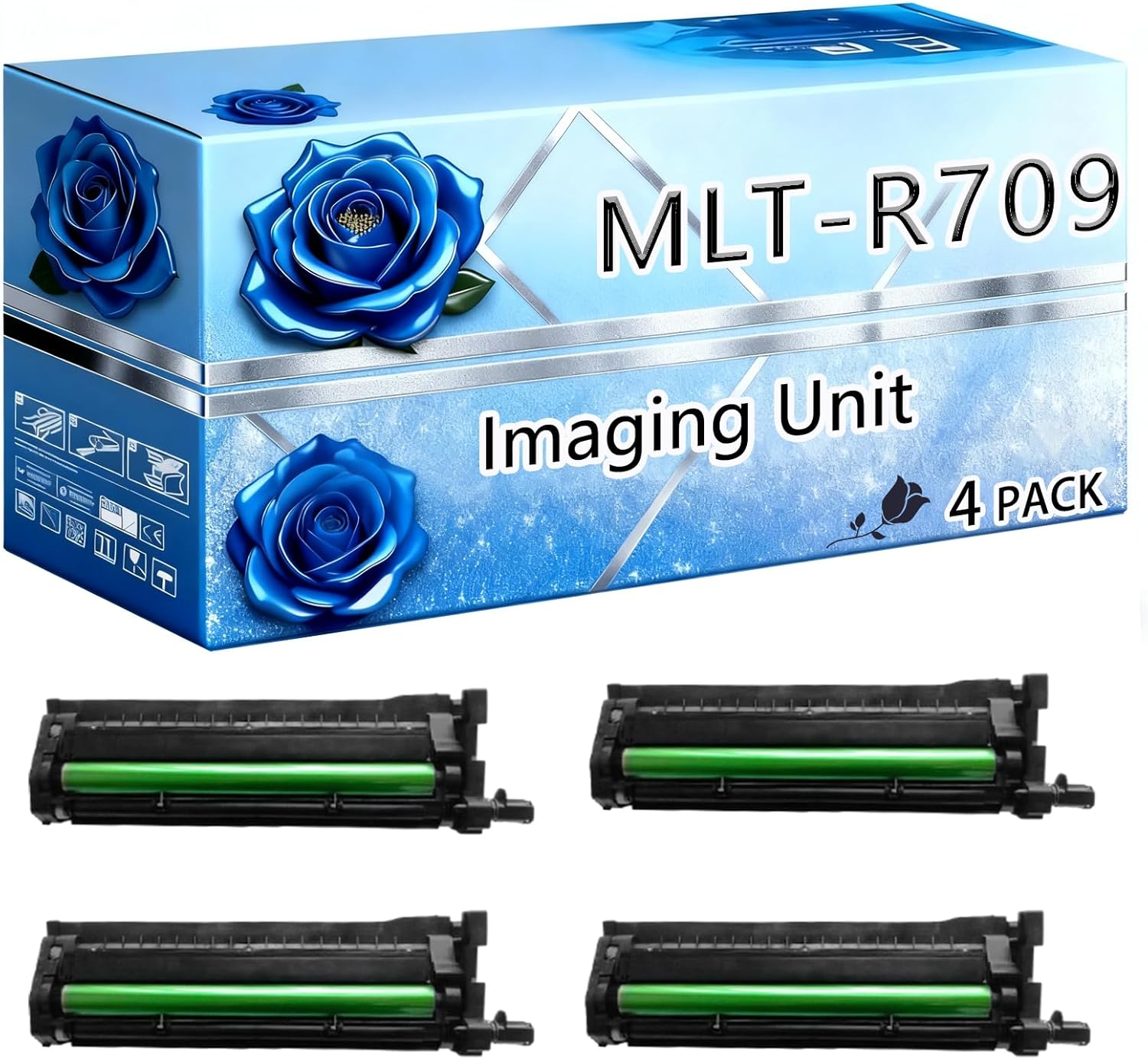 BIVOL Compatible Imaging Unit Replacement for Samsung MLT-R709 High Yield 200000 Pages MultiXpress SCX-8123NA SCX-8128NA Printers (4 Pack Black)
