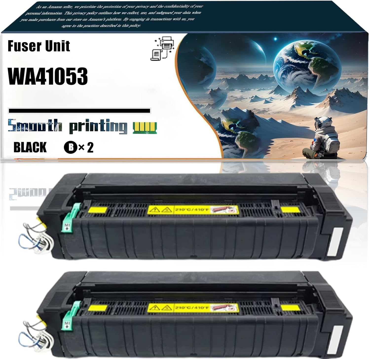 Replacement Parts Fuser Unit WA41053 Compatible with Fuji Xerox Apeos C7070 C6570 C5570 C4570 C3570 C3070 Printers, Contains Chip and Clear Printing (2-Pack Black)