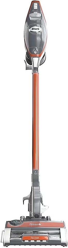 SHARK HN175 Rocket Pro Corded Stick Vacuum with Odor Neutralizer Technology, Removable Hand Vacuum, Advanced Swivel Steering, XL Cup, LED Headlights, Perfect for Pets, Orange (Renewed)