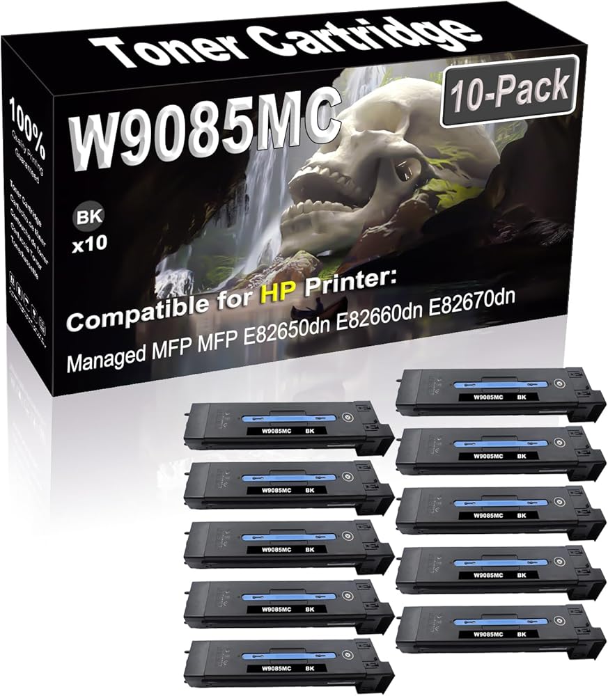 SINIYA 10-Pack (Black) Compatible High Yield W9085MC Laser Printer Toner Cartridge use for Managed MFP MFP E82650dn E82660dn E82670dn Printer