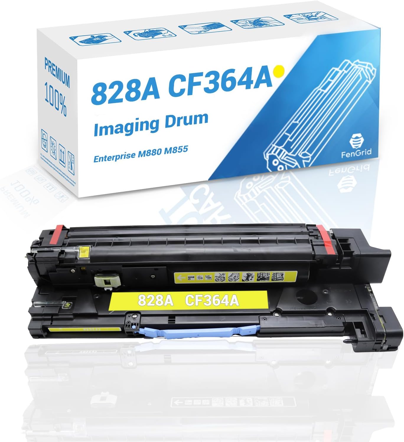 828A CF364A Yellow Drum Unit Works with Printer Models HP 828A LaserJet Enterprise M855 M880 (Yellow)