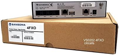 Sangoma Vega VS0202 60G-0004 4 Port FXO SIP T.38 Analog VoIP Gateway