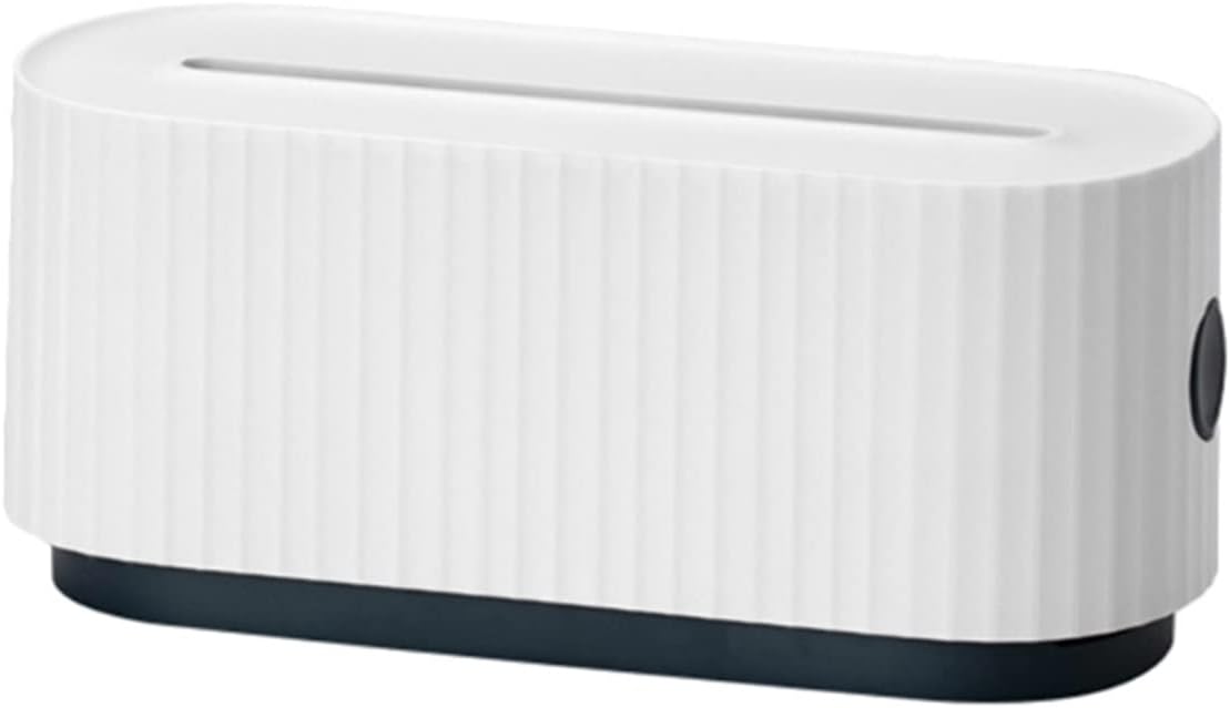 With Phone Holder Stand Power Line Socket Strip Cover Charger Adapter Wires Hider Desktop Cord Organizer Cable Cords Organizer Boxes (Colour: Blue) (White)