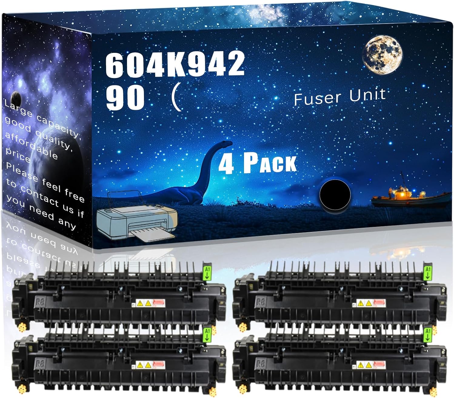 604K94290（110V） Compatible Fuser Unit Replacement for Xerox High Yield Compatible WorkCentre 7525 7530 7535 7830 7835 Printers, Meet Printing Needs (4 Pack Black)