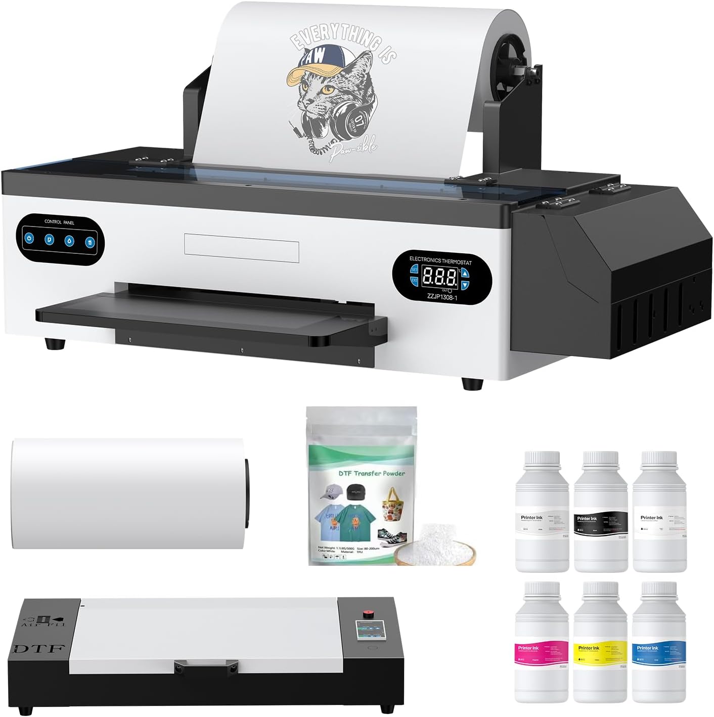 SENORTIAN A3 DTF Transfer Printer with Oven Bundle Set, L1800 DTF Printer Machine 13