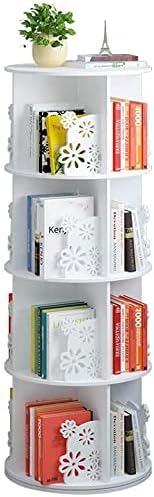 Katzowen Small Bookshelf for Bedroom Creative Rotating Bookshelf, Small Children's Bookcase, 360° Full Rotation, Easy Storage, No Space, Simple and Modern Home Floor