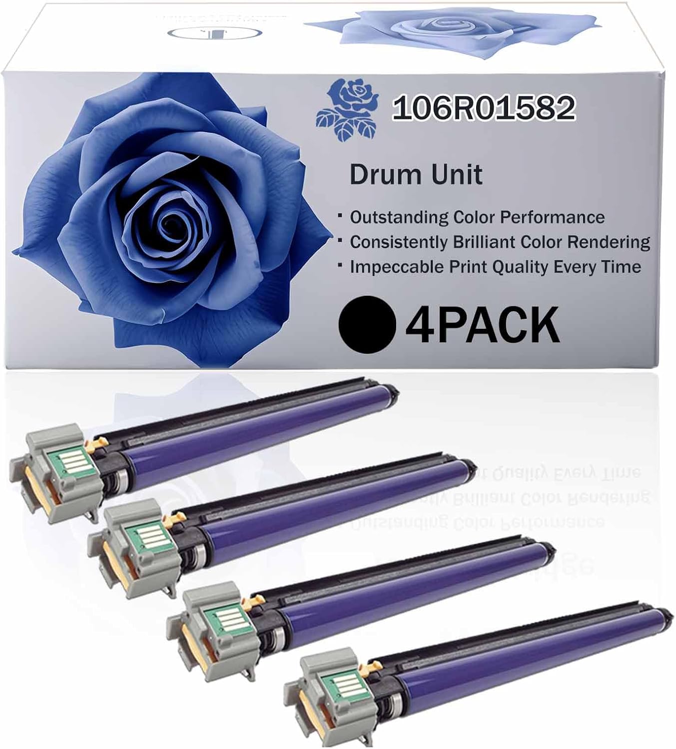 LECUU 106R01582 High Yield Drum Unit Compatible for Xerox Phaser 7800 7800DN 7800DX 7800GX Printer, Premium Print Performance for Your Office Needs, 80000 Pages (BK-4PACK), BK/C/M/Y