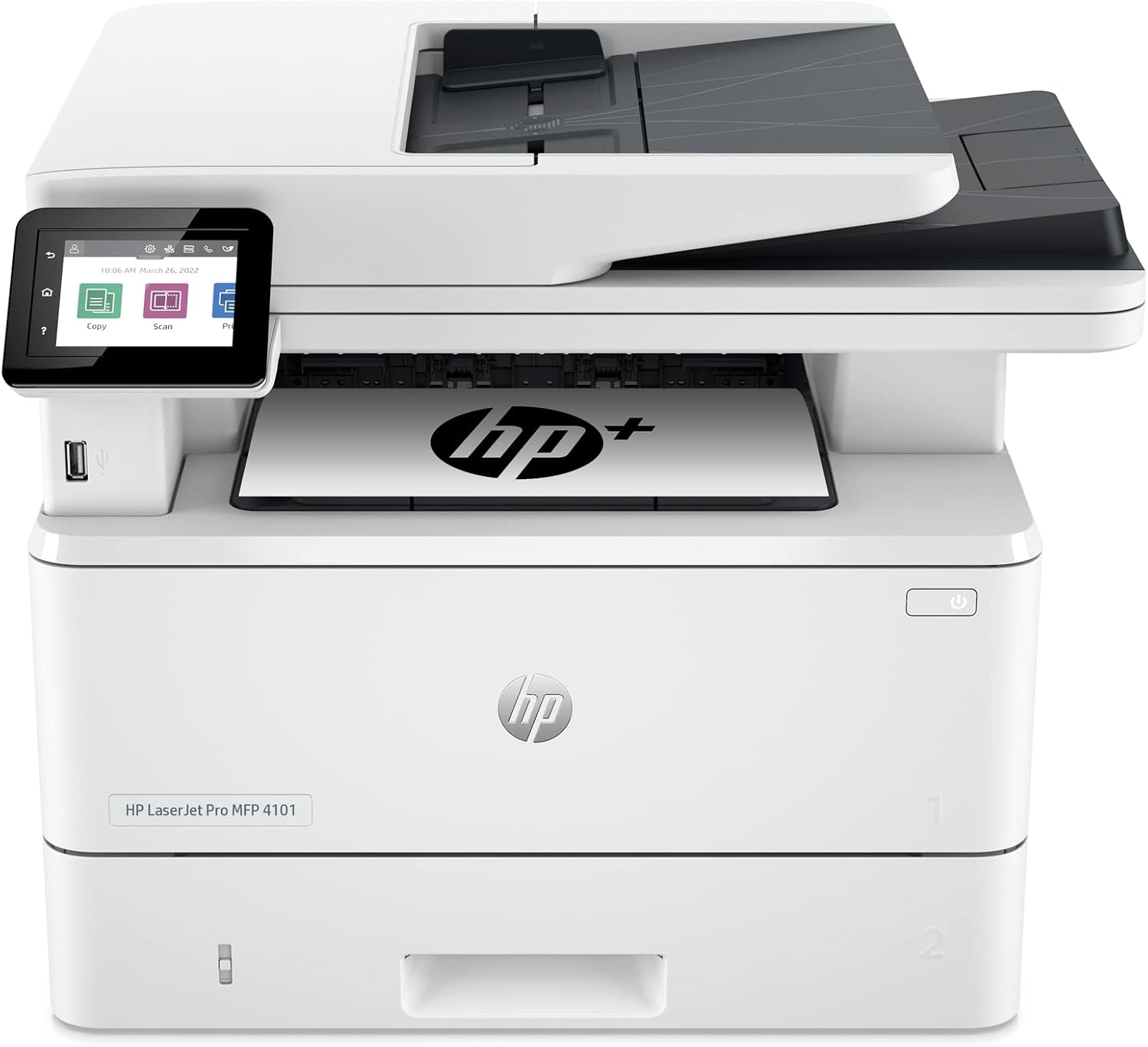 HP LaserJet Pro MFP 4101fdwe Wireless Black & White Printer with HP+ Smart Office Features and Fax (Renewed)
