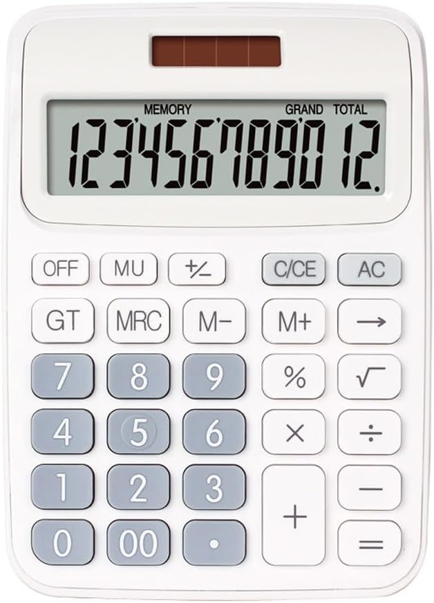 Financial Calculator Gift Solar 12 Bit Widescreen Macaron Computer