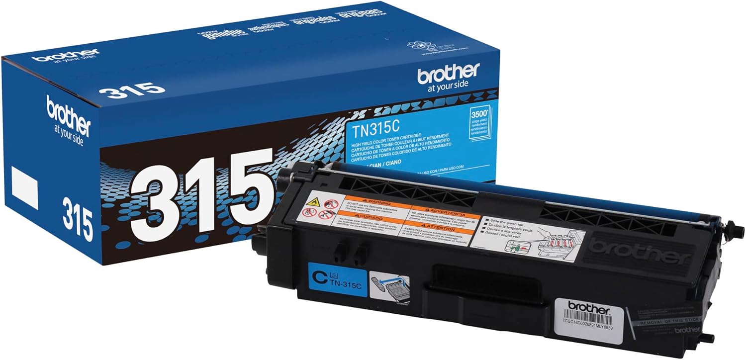 Brother TN-315C DCP-9050 9055 9270 HL-4140 4150 4570 MFC-9460 9465 9560 9970 Toner Cartridge (Cyan) in Retail Packaging