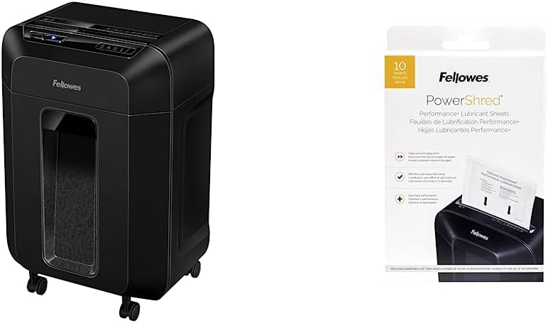 Fellowes AutoMax 100MA Micro-Cut Shredder Bundle with Lubricant Sheets