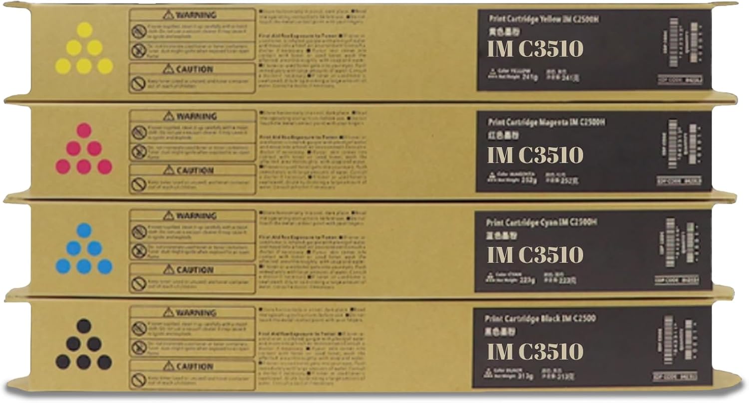 FIRSTINK IMC3510 IM C3010 Toner Cartridge IMC3510 IMC3010 Toner Cartridges Remanufactured 842550 842553 842552 842551 Replacement for IMC3510 IMC3010 Printer(4-Pack)