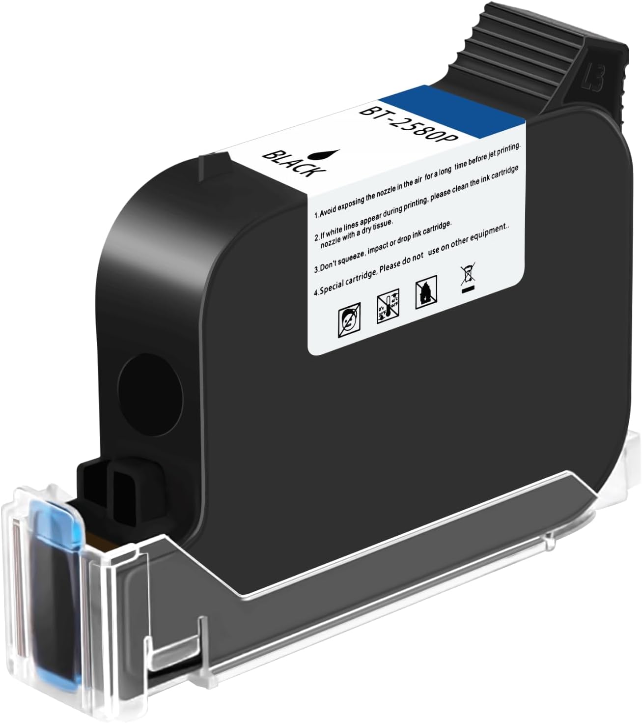 OLYBSJET BT-2580P Original Solvent Fast Dry Ink Cartridge Replacement for Handheld Inkjet Printer BT-HH6105B2, BT-HH6105B3 and B10