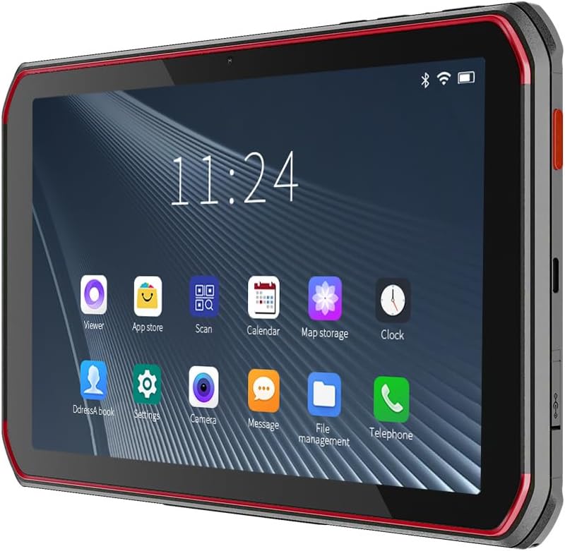 8-inch Rugged Tablet Scanner, Android 13 Enterprise Tablet with Integrated Honeywell N6703 1D & 2D Bar Code Scanner Engine, WiFi & 4G LTE, for Warehouse Inventory Tracking