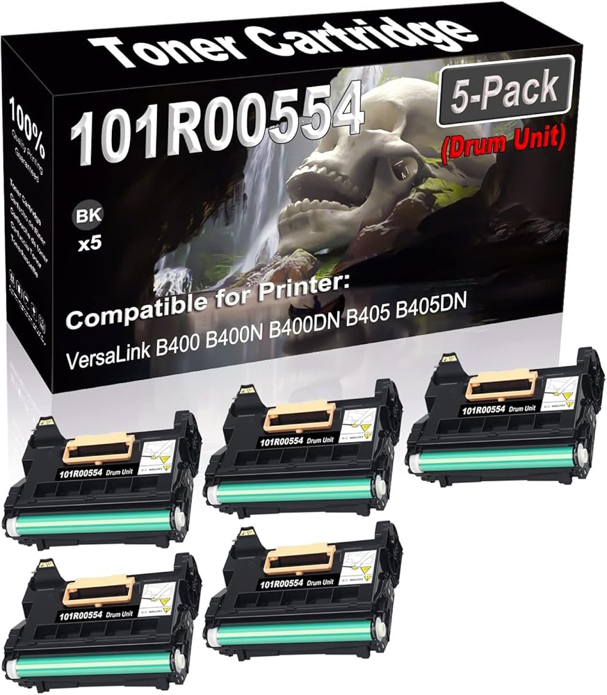 SINIYA 5-Pack Compatible VersaLink B400 B400N B400DN B405 B405DN Printer Drum Unit Replacement for 101R00554 Drum Unit (Black, High Capacity)