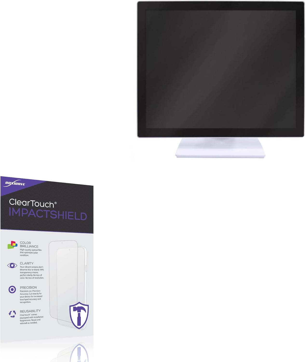 BoxWave Screen Protector Compatible With Portwell MEDS-M1900 - ClearTouch ImpactShield (2-Pack), Impenetrable Screen Protector Flexible Film