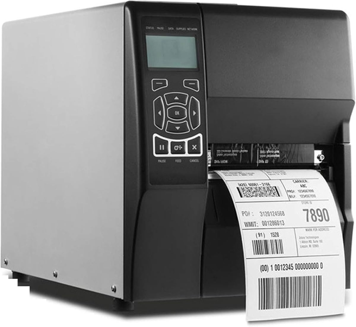 IIPOSAQQ Light Industrial Barcode Printerr Transport Thermal Printer 203 Dpi Print Width 4 Inches Serial USB Ethernet Connection