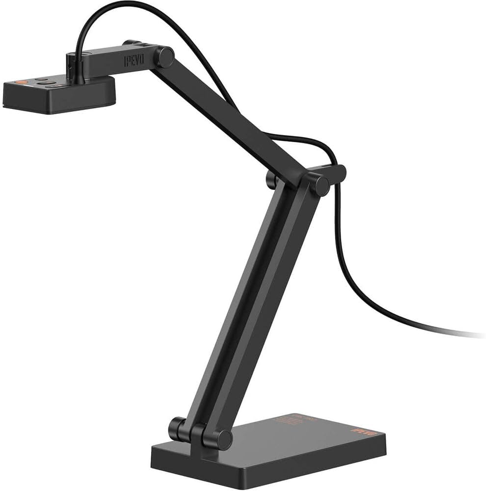 IPEVO V4K PRO Ultra HD USB Document Camera, Adjustable Stand, Slate Gray
