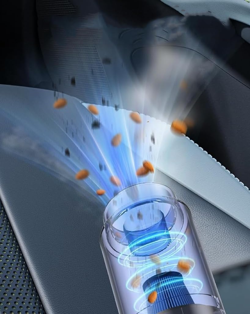 Car Vacuum Portable Cordless, 35000PA High Power Suction & Blower, Wireless Handheld Vacuum Cleaner for Car, Home, Office, Pet(Shiny Black)