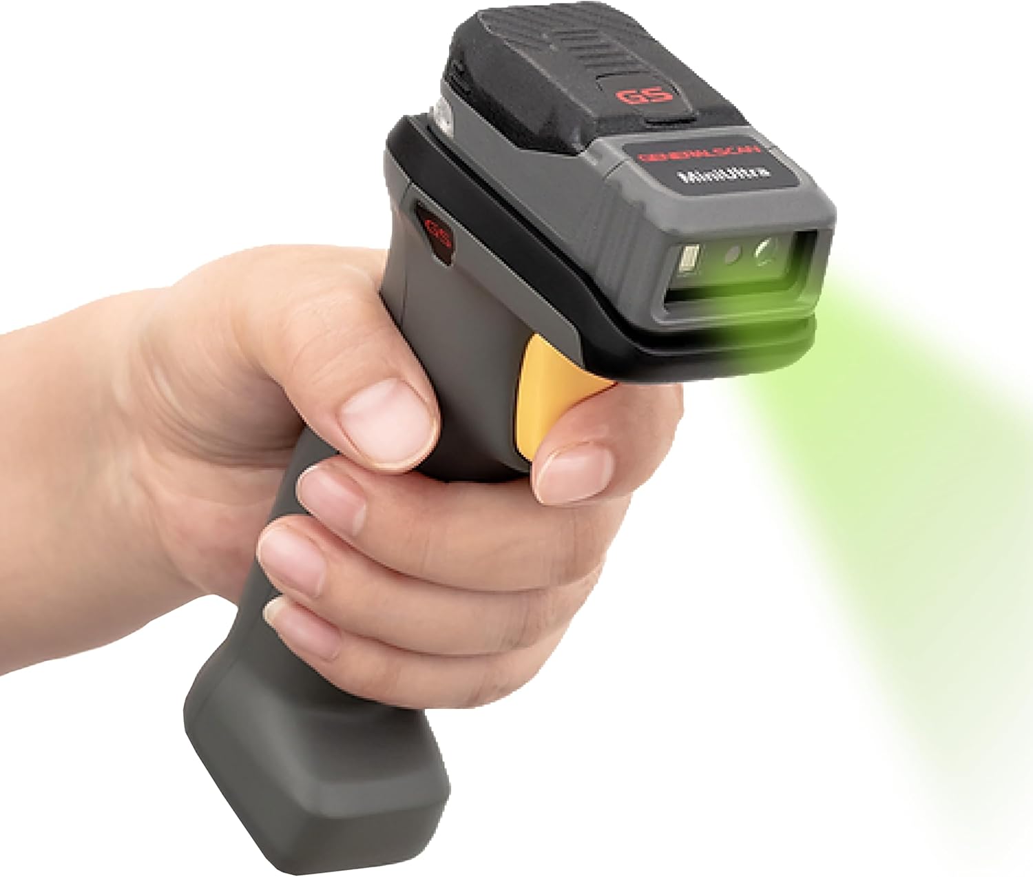 Generalscan R5524 Wireless Barcode Scanner Long Range 2D/1D/QR (Up to 40FT) for Forklift, Bluetooth (iOS, Windows, Android), 3-in-1 Modes: Pistol-Grip, Finger Scanner, Key Chain (Build Your Own)