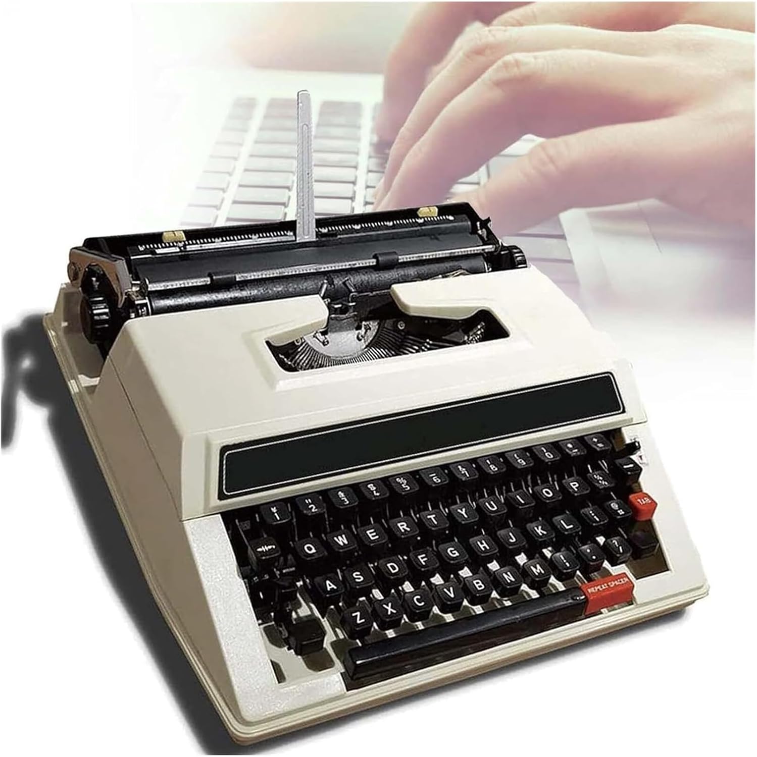 Vintage Typewriter - Old-Fashioned Traditional Portable Manual Typewriter for a Nostalgic Flow - Experience The Charm of The Old Days