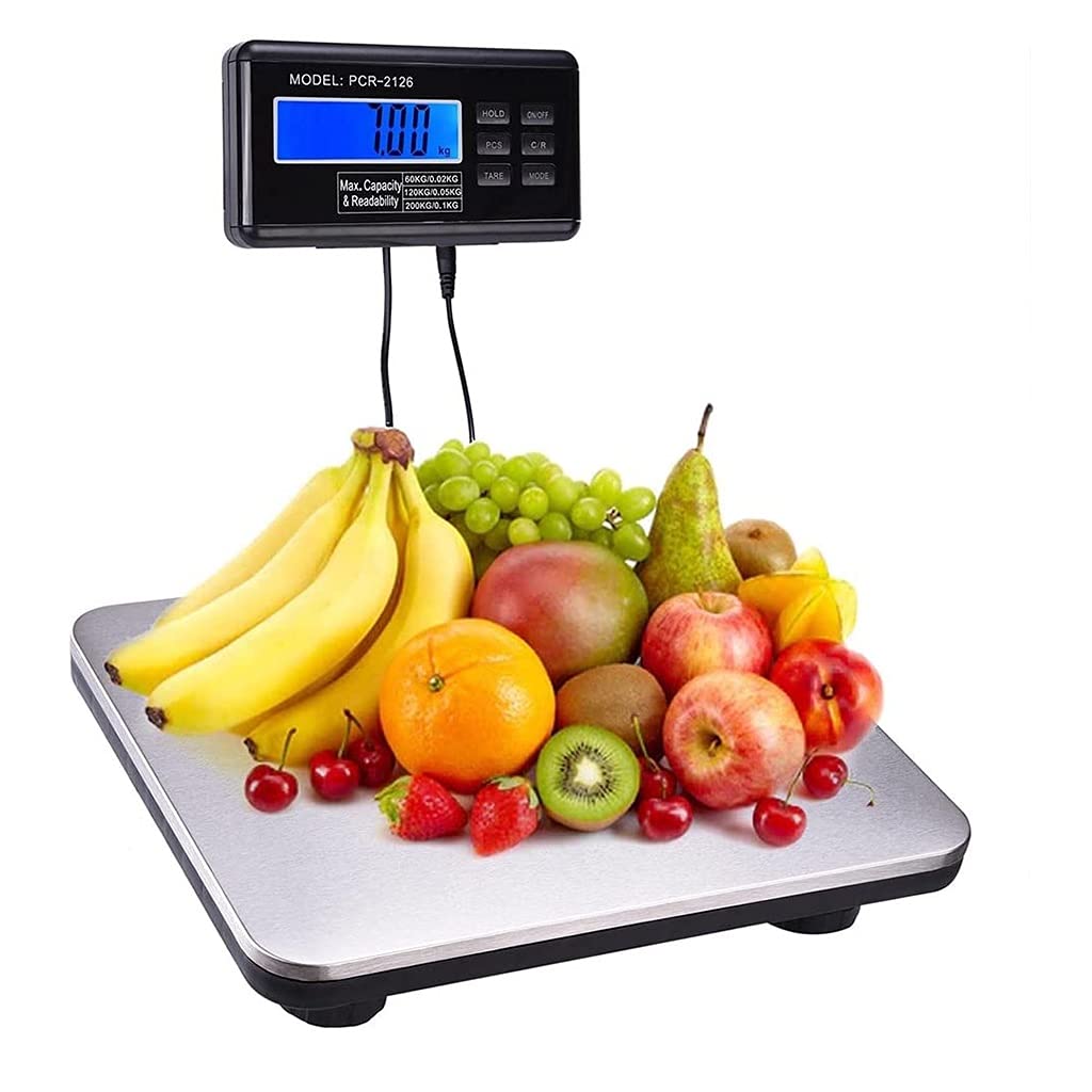 440lb Shipping Postal Scale Pet Vet Scale Digital Heavy Duty Parcel Platform Scales LCD Display for Packages Post Office Home