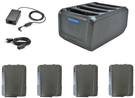 Zebra (Symbol) SAC-TC7X-4BTYPP-01 Charger Kit with (4) Spare Battery BT-000318-01 (BTRY-TC7X-46MPP-01) | for TC70, TC75, TC70x, TC75x, TC72, TC77 Series Android Scanners (Renewed)