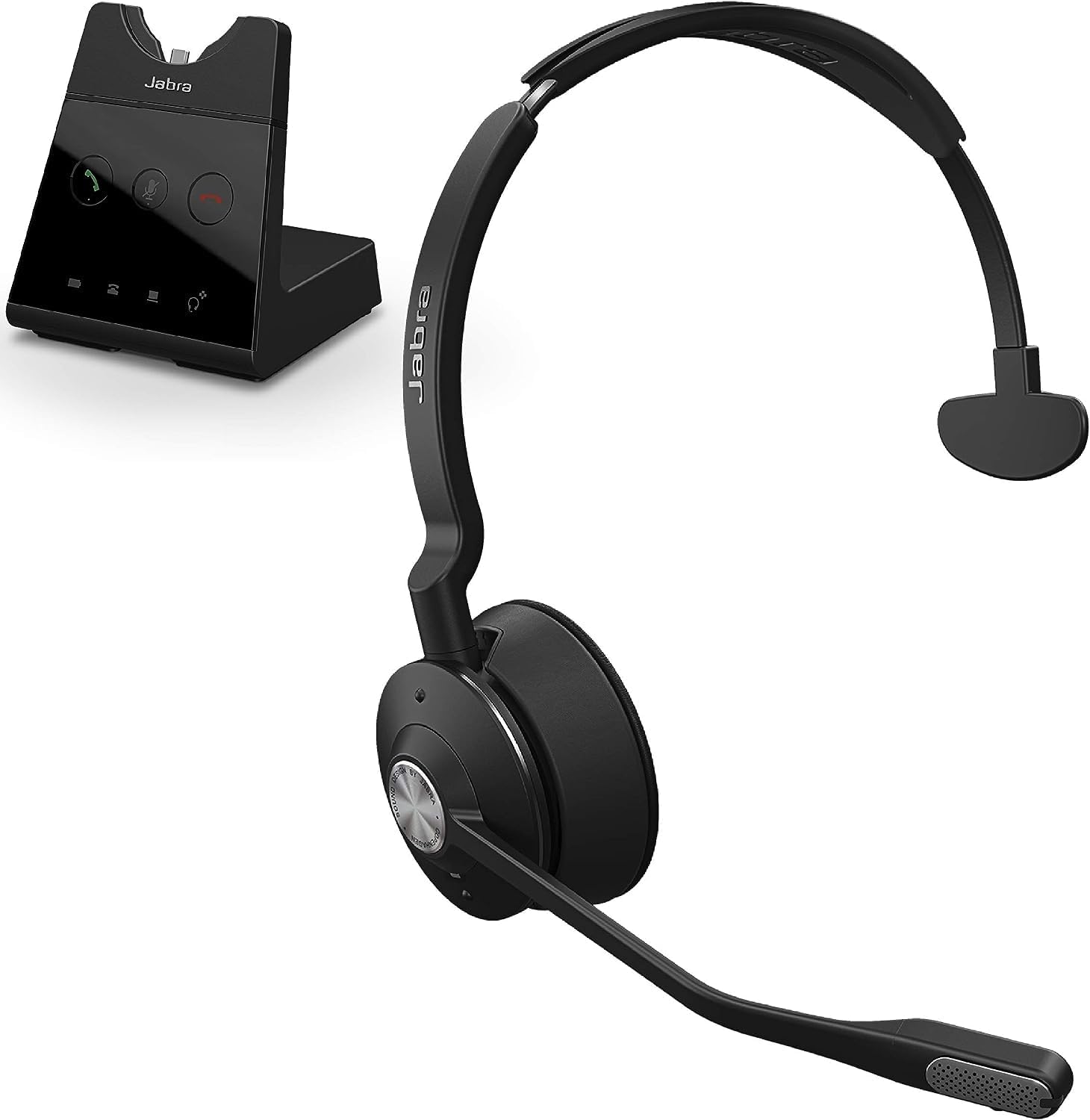 Jabra Engage 65 Wireless Mono Headset with Advanced Noise-Cancelling Microphone & Call Center Headset with All Day Battery Life (Renewed)