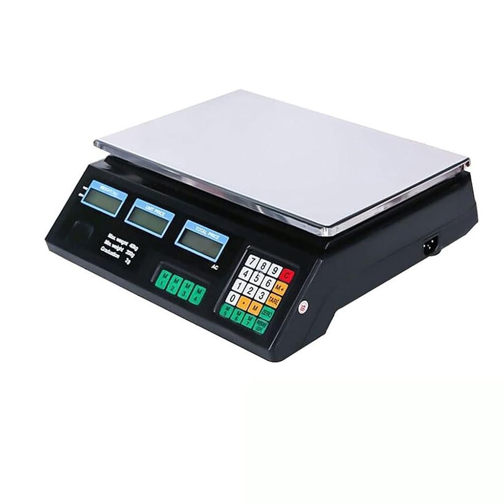 Postal Scales Digital Weight for Packages Kitchen Scale Highly Accurate Multifunction Food Household Stainless Steel Plates Precise and Tare Function Electronic (A 40KG/1g)