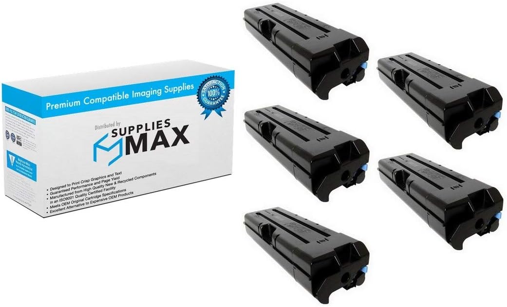 SuppliesMAX Compatible Replacement for Kyocera Mita TASKalfa 6500i/TASKalfa 6501i/TASKalfa 8000i/TASKalfa 8001i Black Toner Cartridge (5/PK-70000 Page Yield) (TK-6707_5PK)