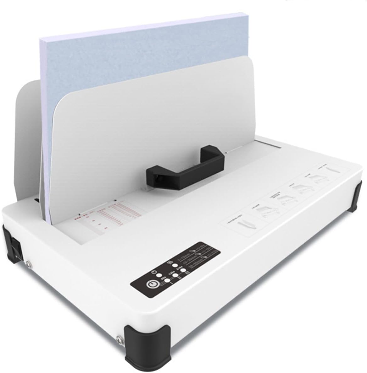 HYUIO Hot Glue Binding Machine, Thermal Binding Machine for A4, Hot Melt Machine Heat Binder Contract Document Invoice, Suitable for Offices and Schools