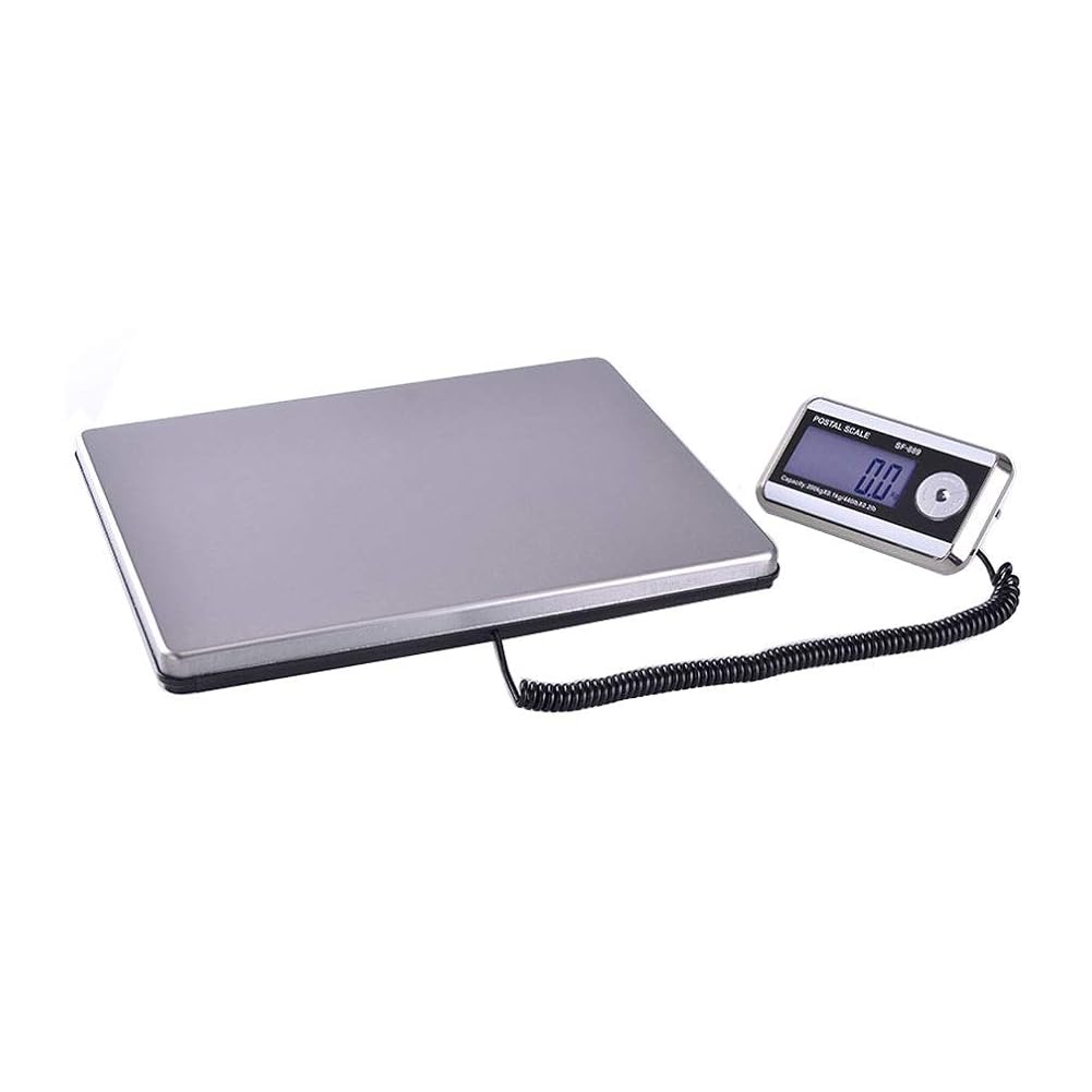 Electronic Price Computing Scale Digital High Accuracy 440lb Heavy Duty Postal Stainless Steel Shipping with Tare Postage for Packages/Post Office/Warehouse/Home (Size : 200KG/0.1KG) (200KG/0.1KG)