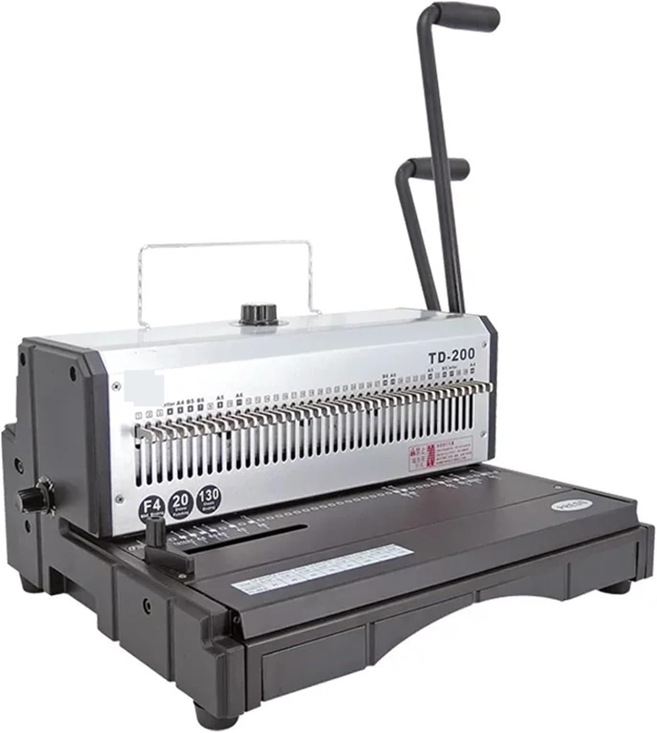 Binding Machine, Manual Punching Machine Double Iron Ring Photo Menu Album Contract Document Desk Calendar Binding F4 33cm 40 Hole Punch,Spiral Binding Machine