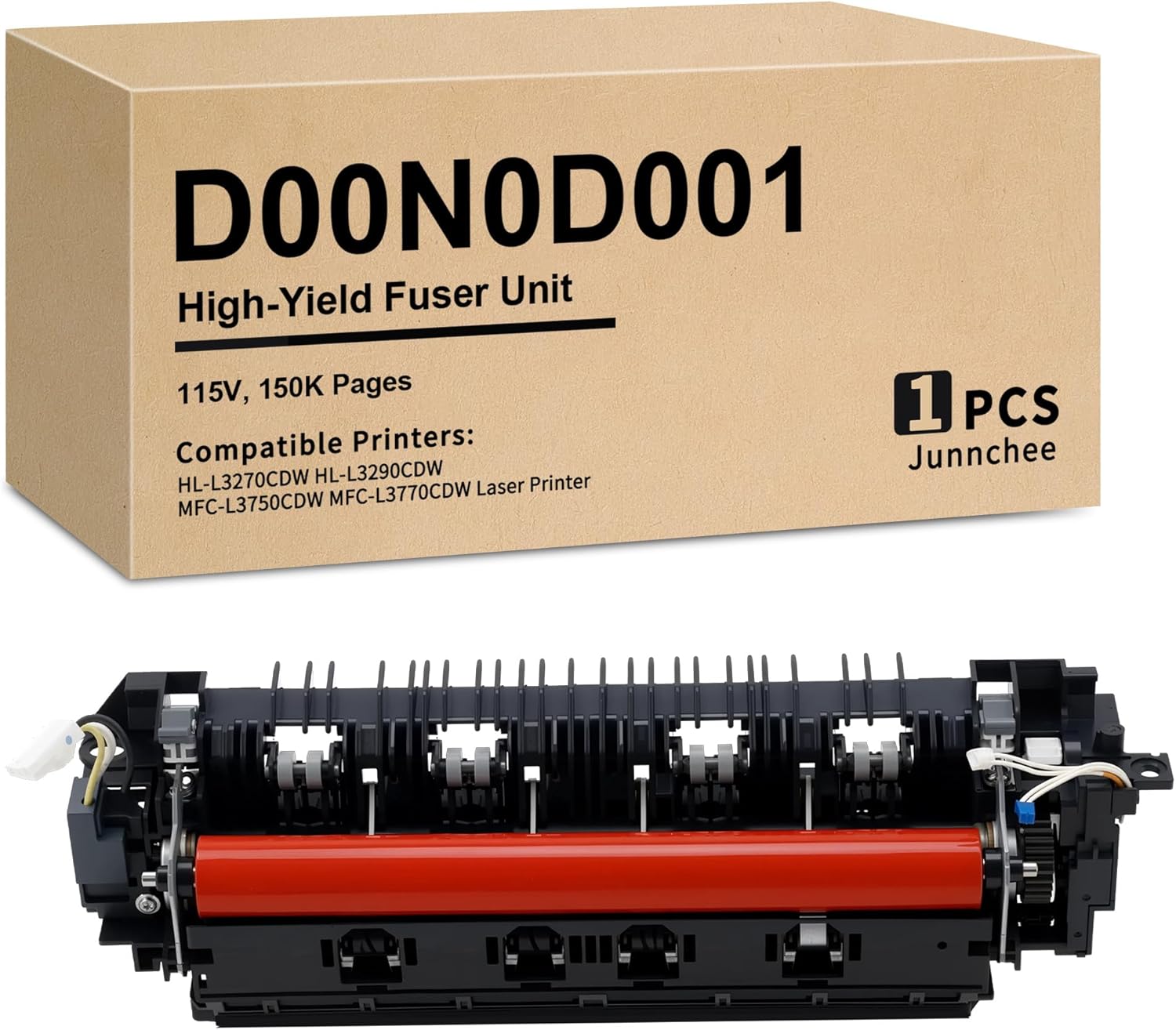D00N0D001 Fuser Unit 115V Replacement for Brother Fuser D00N0D001 for HL-L3270CDW MFC-L3770CDW MFC-L3750CDW HL-L3290CDW Printer (150,000 Pages)